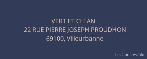 VERT ET CLEAN