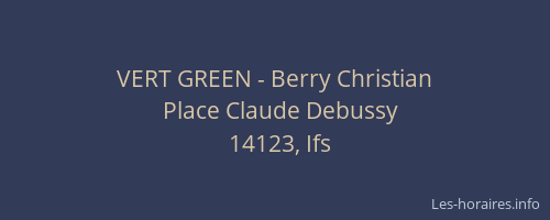 VERT GREEN - Berry Christian