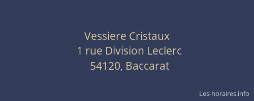 Vessiere Cristaux