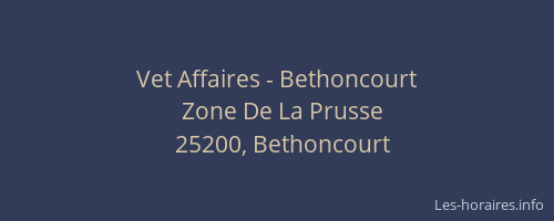 Vet Affaires - Bethoncourt