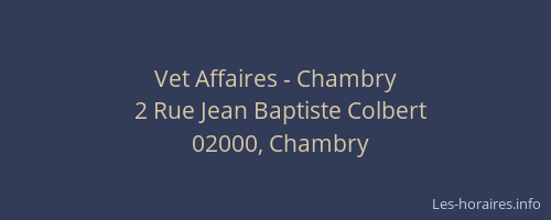 Vet Affaires - Chambry