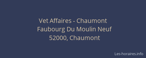 Vet Affaires - Chaumont