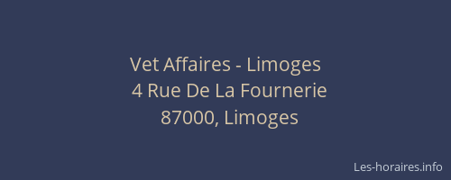 Vet Affaires - Limoges