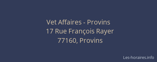 Vet Affaires - Provins