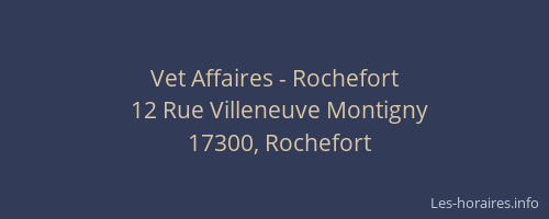 Vet Affaires - Rochefort