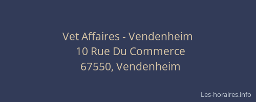 Vet Affaires - Vendenheim