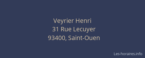 Veyrier Henri