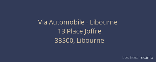 Via Automobile - Libourne