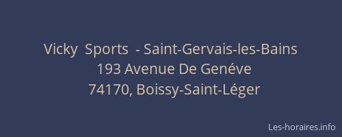 Vicky  Sports  - Saint-Gervais-les-Bains