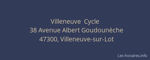 Villeneuve  Cycle