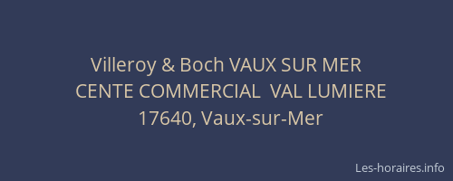 Villeroy & Boch VAUX SUR MER