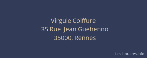 Virgule Coiffure