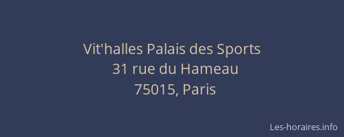 Vit'halles Palais des Sports