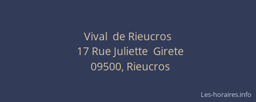 Vival  de Rieucros