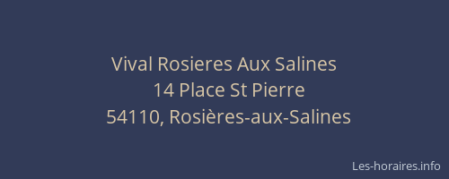 Vival Rosieres Aux Salines