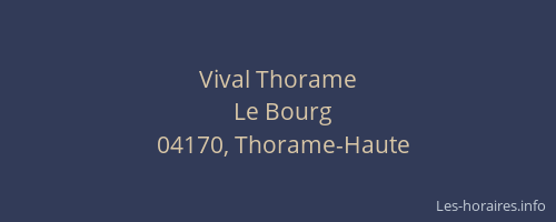 Vival Thorame