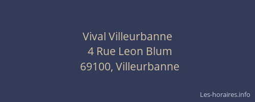 Vival Villeurbanne