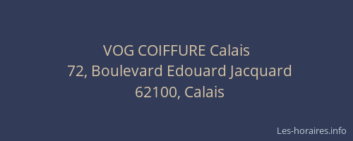 VOG COIFFURE Calais