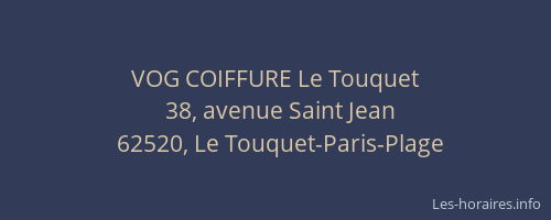 VOG COIFFURE Le Touquet
