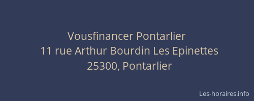 Vousfinancer Pontarlier