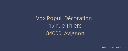 Vox Populi Décoration