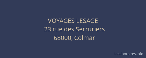 VOYAGES LESAGE