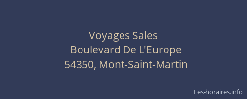 Voyages Sales