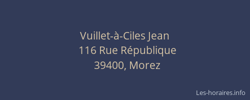 Vuillet-à-Ciles Jean