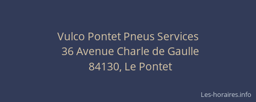 Vulco Pontet Pneus Services