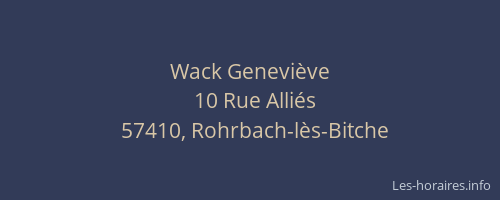 Wack Geneviève