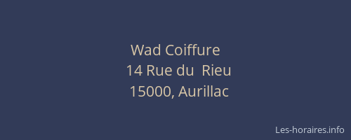 Wad Coiffure