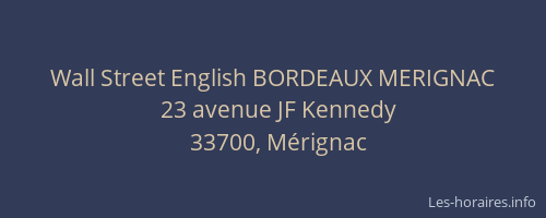 Wall Street English BORDEAUX MERIGNAC