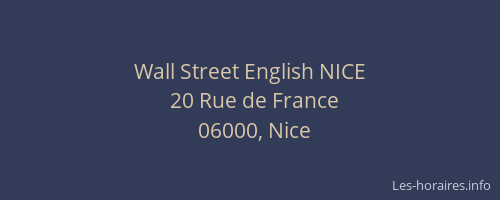 Wall Street English NICE