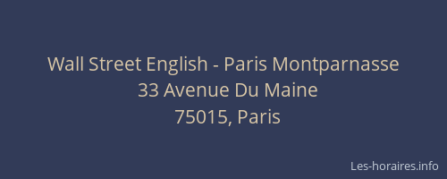 Wall Street English - Paris Montparnasse