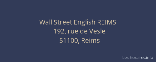 Wall Street English REIMS