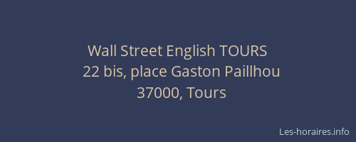 Wall Street English TOURS