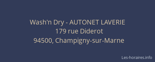 Wash'n Dry - AUTONET LAVERIE