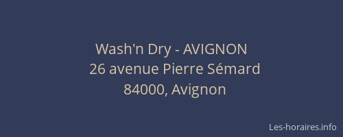 Wash'n Dry - AVIGNON