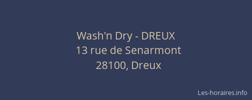 Wash'n Dry - DREUX