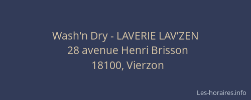 Wash'n Dry - LAVERIE LAV’ZEN