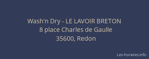 Wash'n Dry - LE LAVOIR BRETON