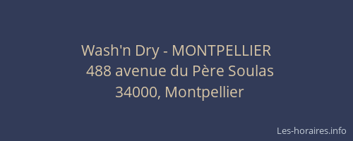 Wash'n Dry - MONTPELLIER