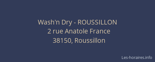 Wash'n Dry - ROUSSILLON