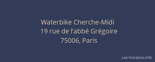 Waterbike Cherche-Midi