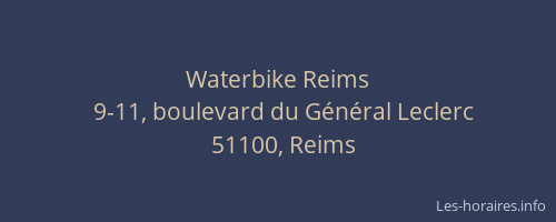 Waterbike Reims