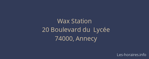 Wax Station