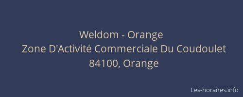 Weldom - Orange