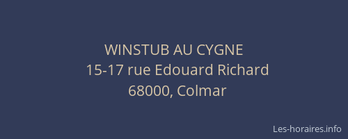 WINSTUB AU CYGNE