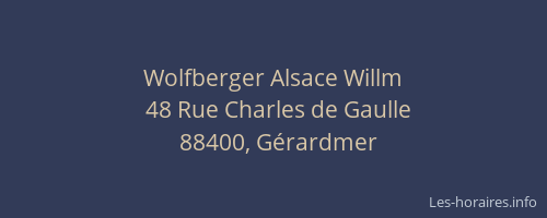 Wolfberger Alsace Willm