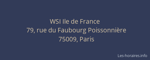 WSI Ile de France